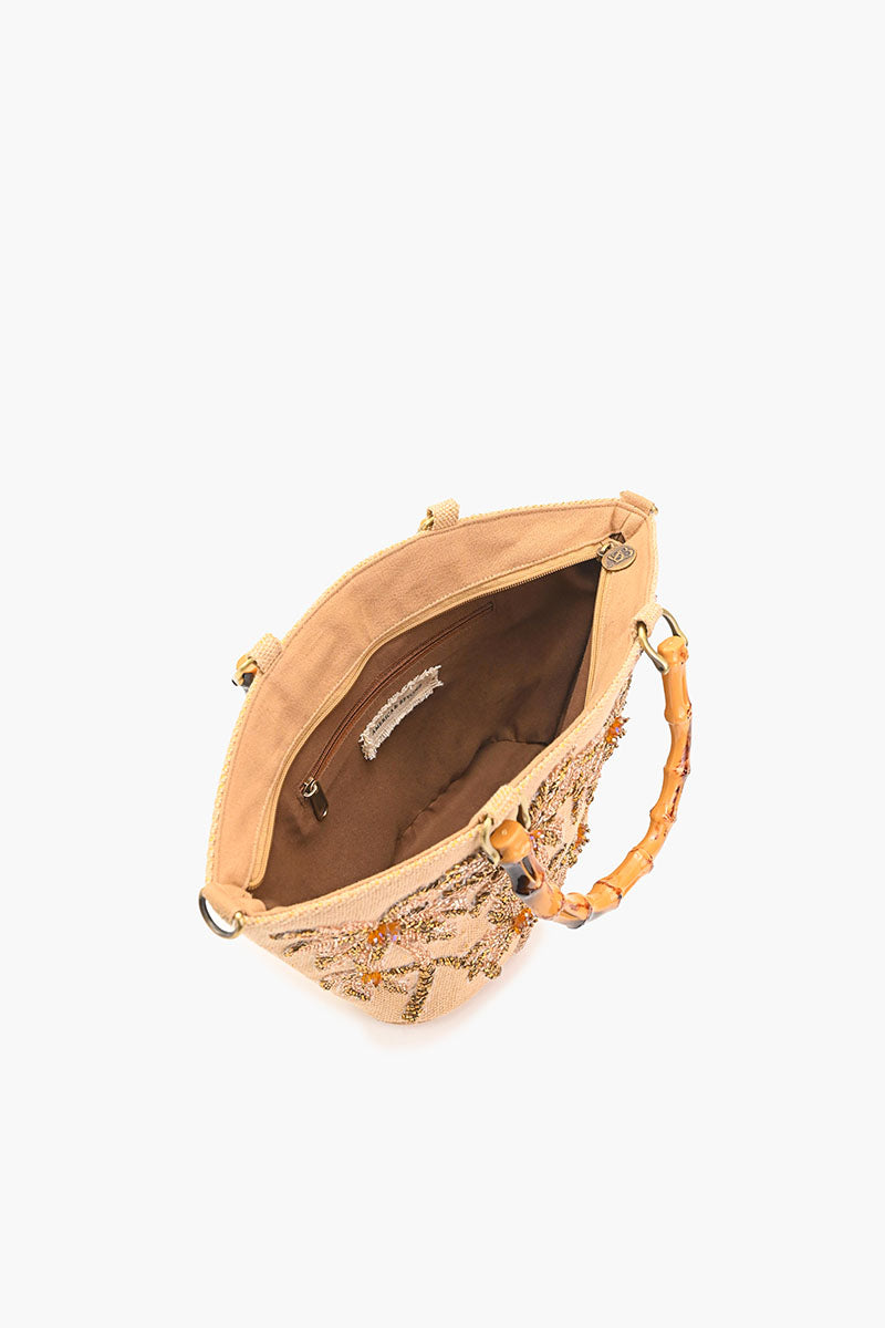 Palm Dunes Embellished Mini Tote