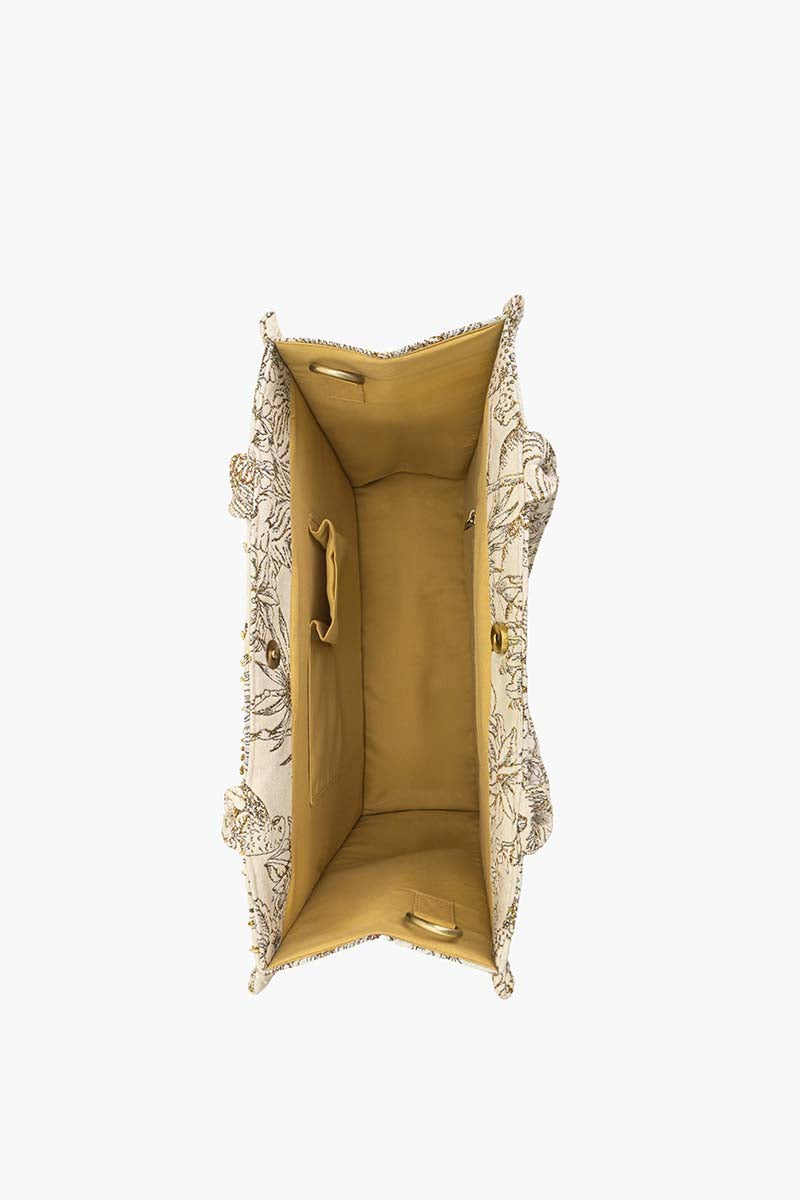 Gold African Safari Embellished Personalized Tote