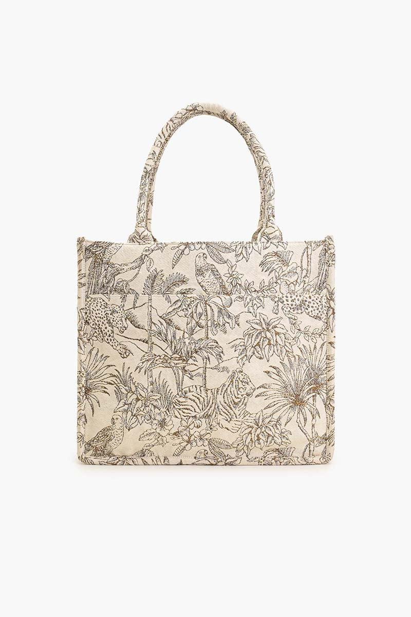 Gold African Safari Embellished Personalized Tote