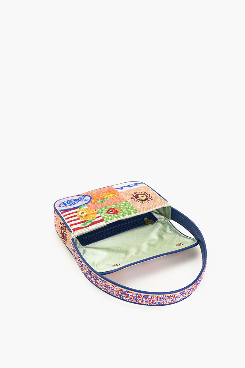 Sun & Sea Beaded Shoulder Bag