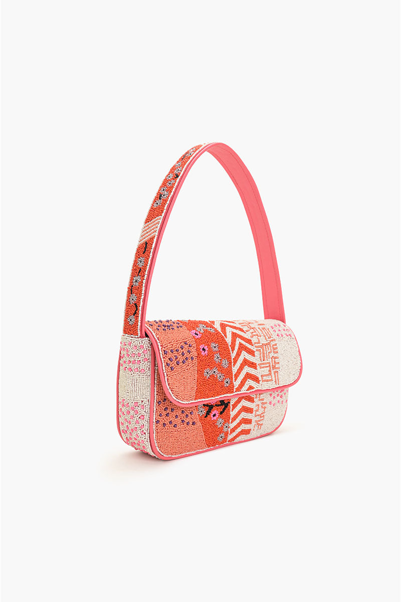 Tigerlily Beaded Shoulder Bag