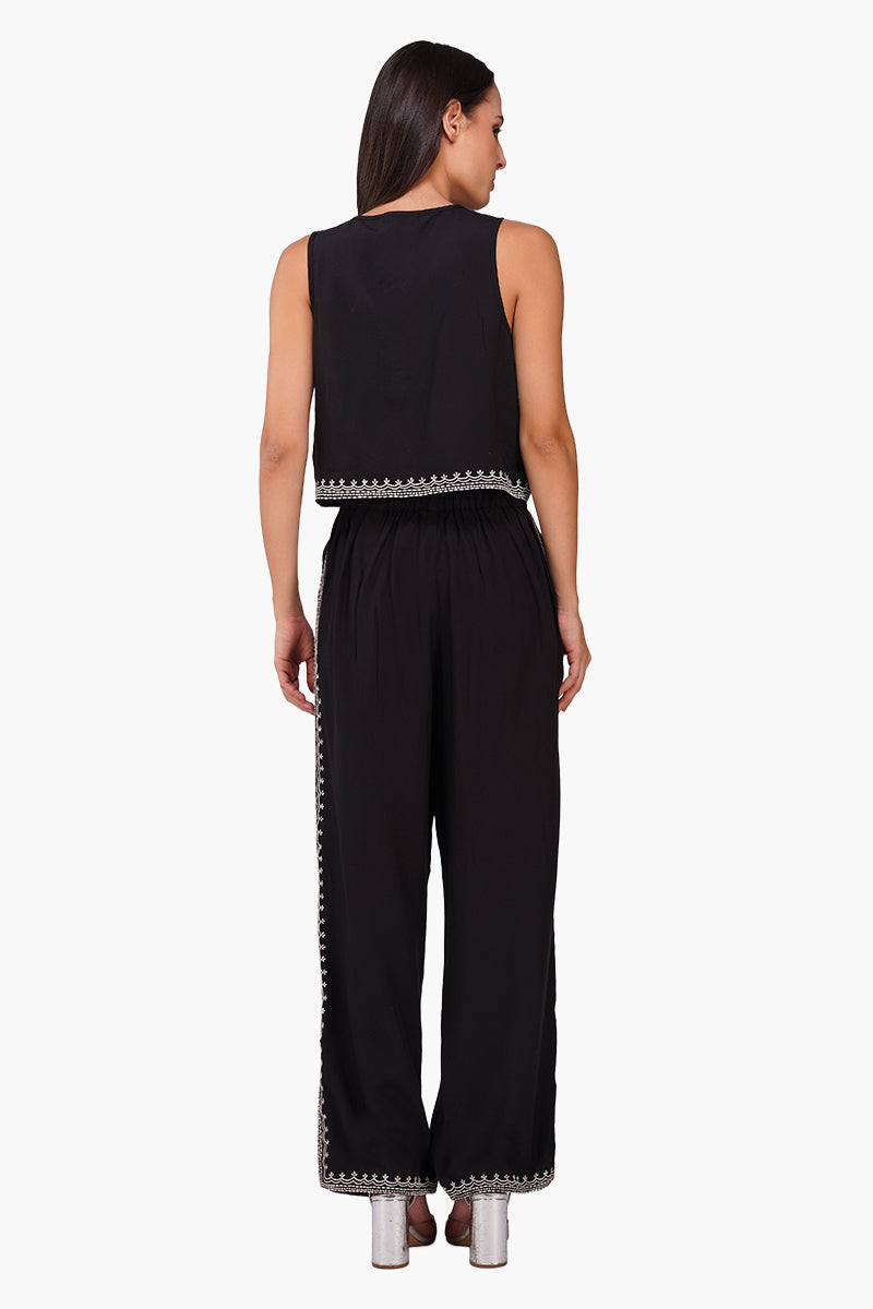 Monochrome Muse Embroidered Top