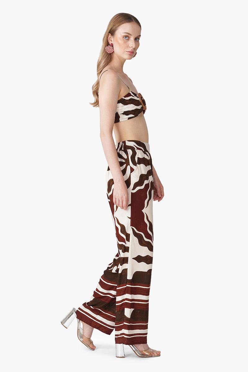 Tribal Print Red Croptop