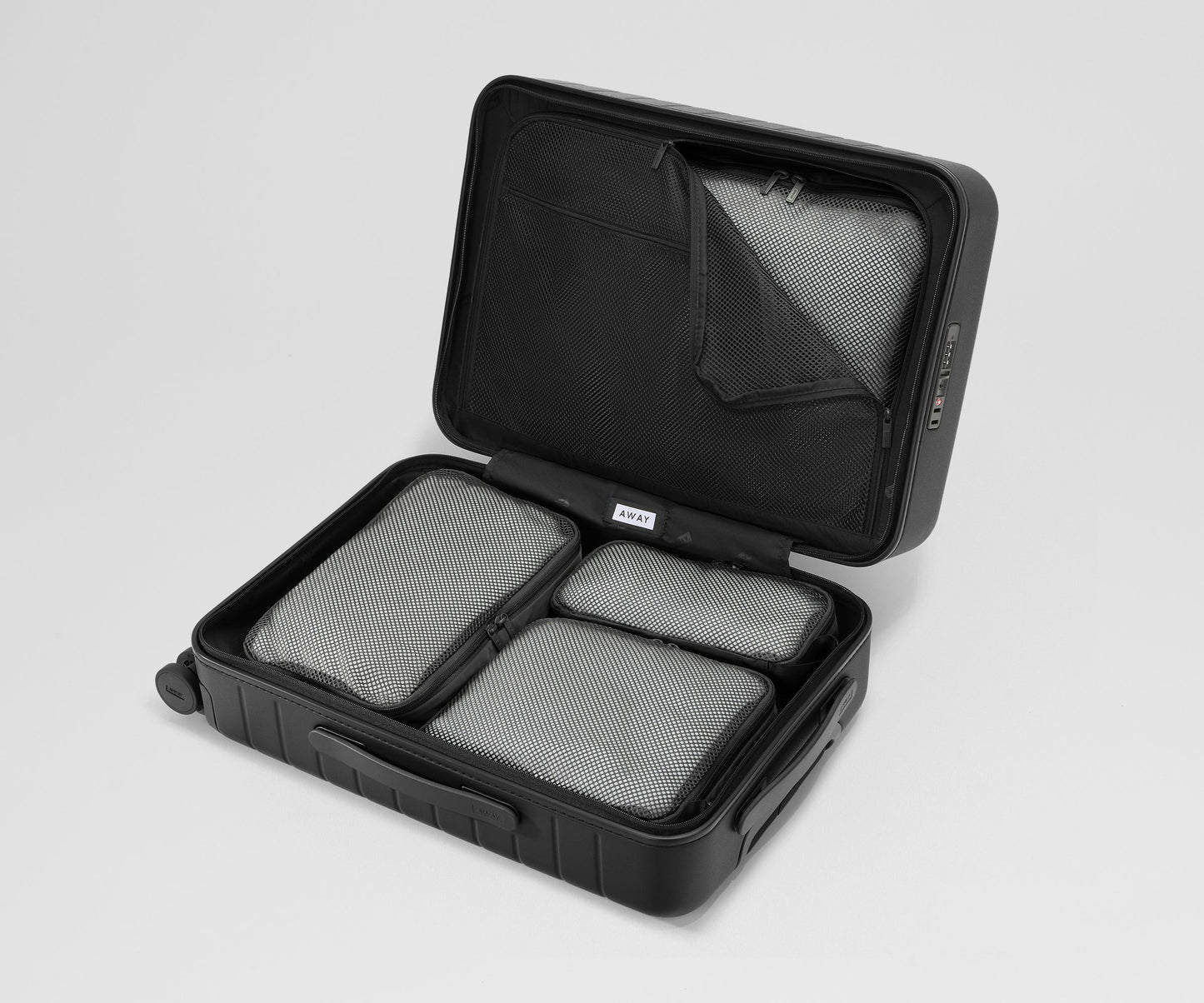 Compression Packing Cubes in Jet Black