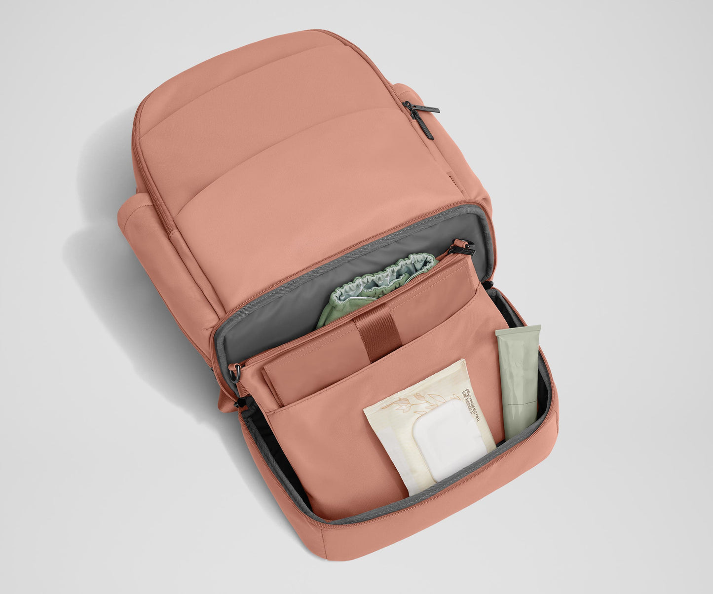 The Double Diaper Backpack in Clay Pink