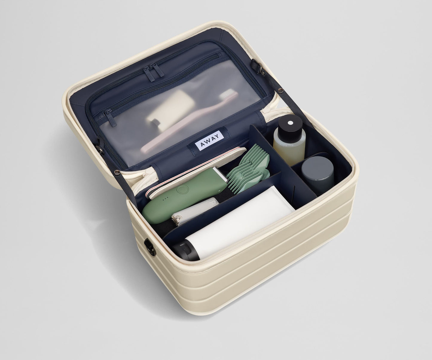 The Train Case in Salt White (Gloss)