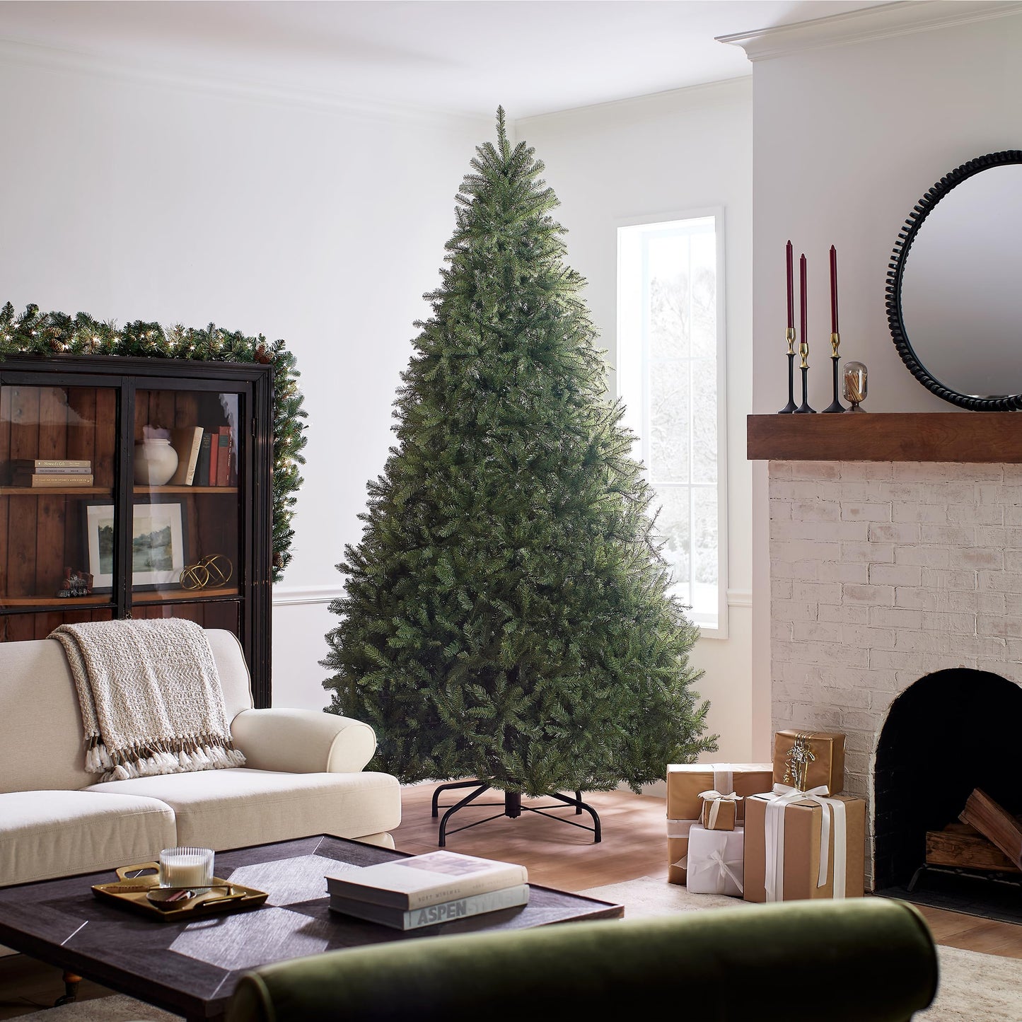 9-foot unlit Dunhill fir artificial Christmas tree