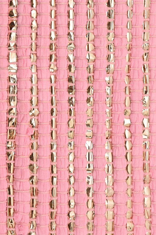 Natural Beauty Upcyled Hand Woven Pink Tote
