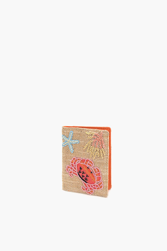 Crab Shell Embelished Passport Cover