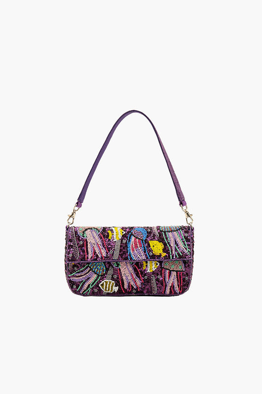 Jelly Fish Beaded Shoulder Bag