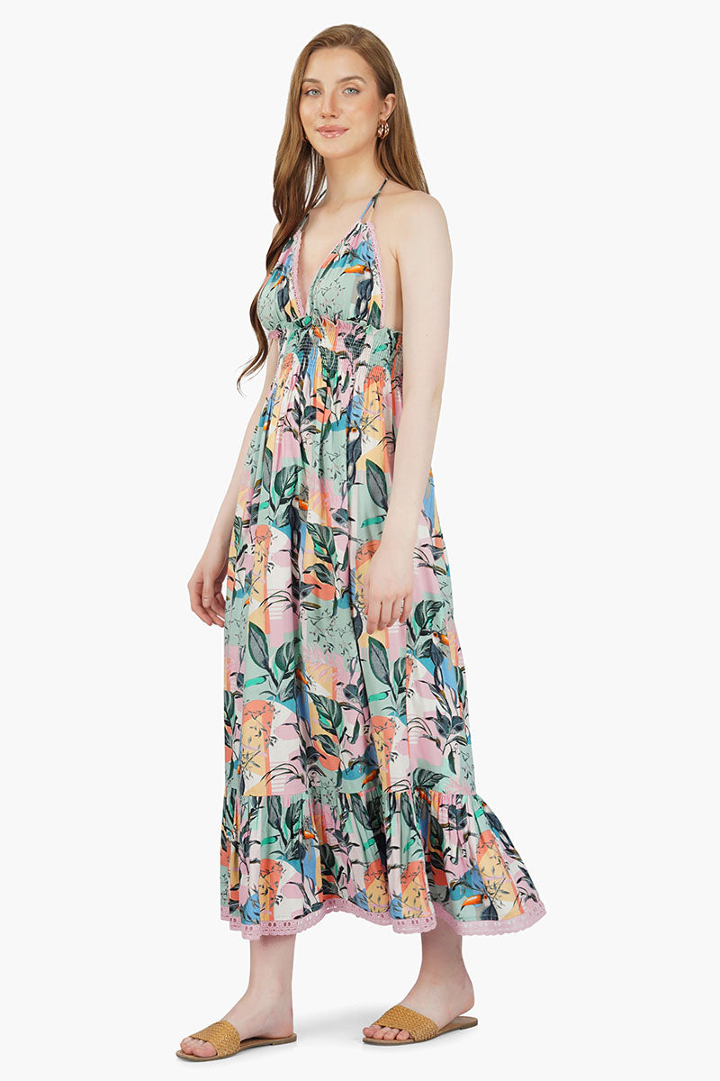Palmrio Halter Dress