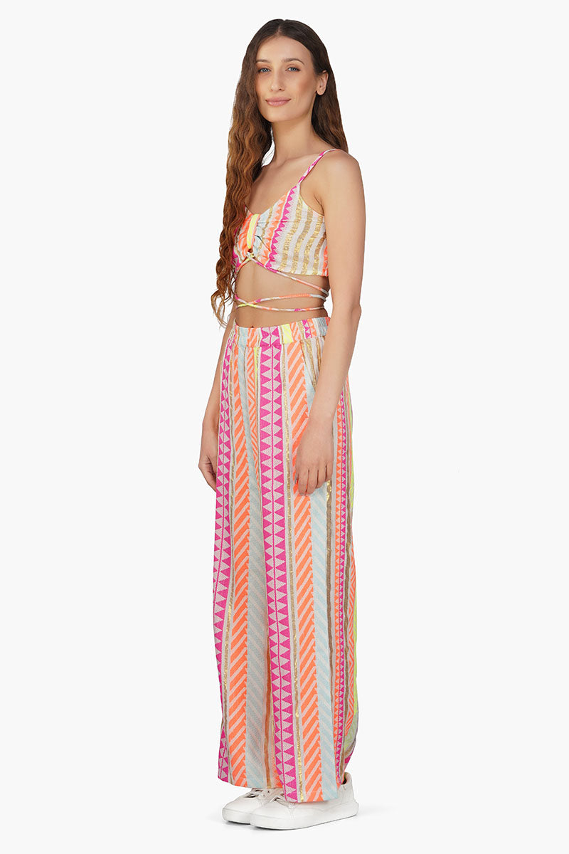 Fluorescent Striped Top