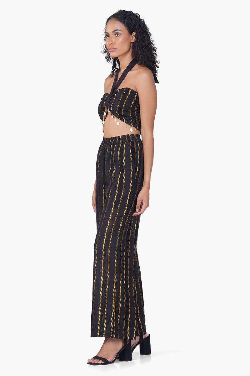 Gold Charm Seashell Croptop