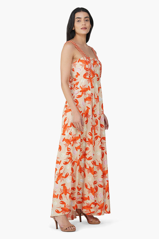 Candy Lobsters Printed Dress