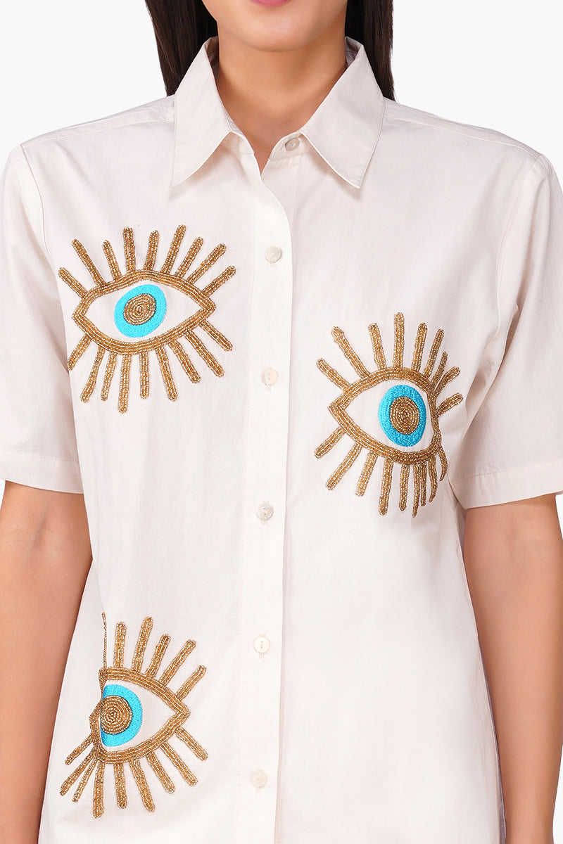 Mystic Eyelure Embellished Shirt