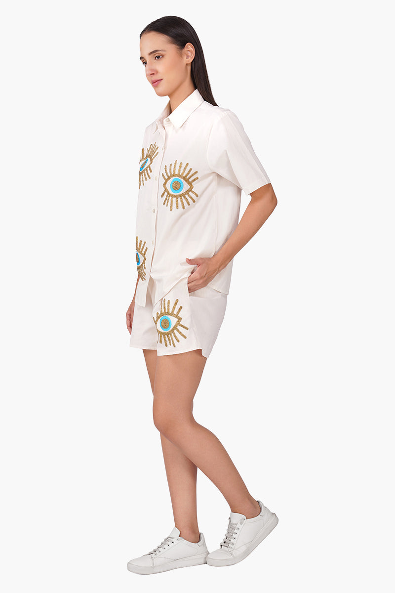 Mystic Eyelure Embellished Shirt