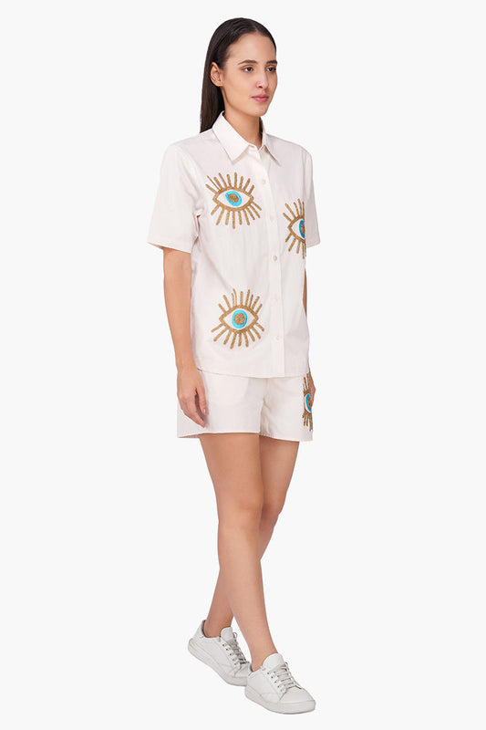 Mystic Eyelure Embellished Shirt