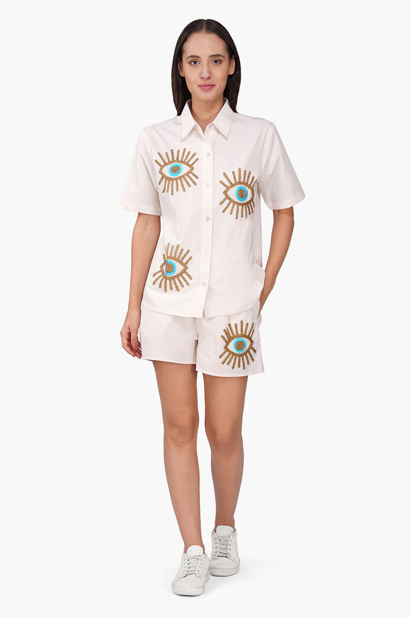 Mystic Eyelure Embellished Shirt