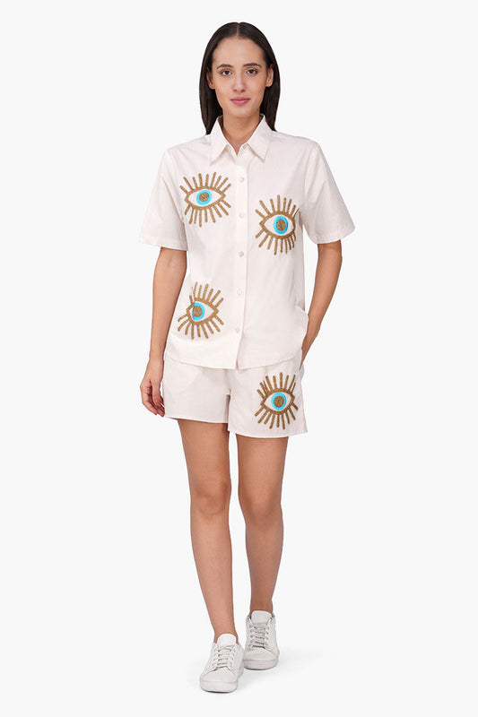 Mystic Eyelure Embellished Shirt