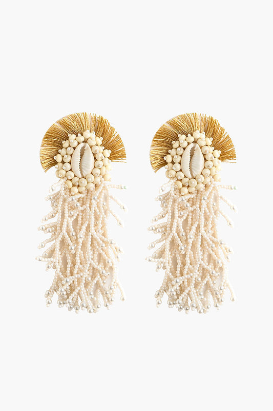Elegant Seashell Drop Earrings