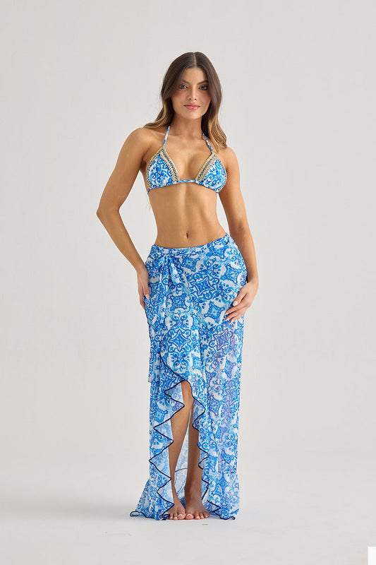 Greece  Sheer Wrap Skirt–Lightweight Beach Cover-Up
