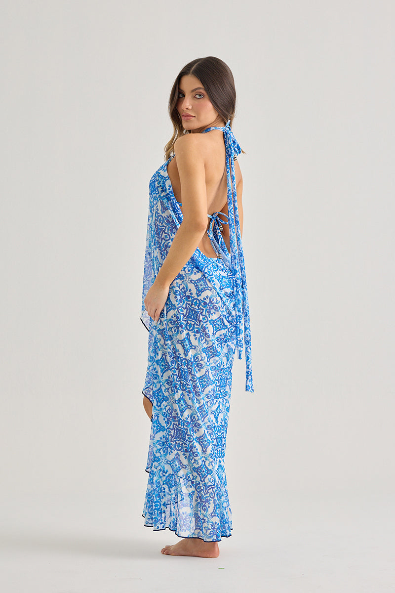Greece  Sheer Wrap Skirt–Lightweight Beach Cover-Up