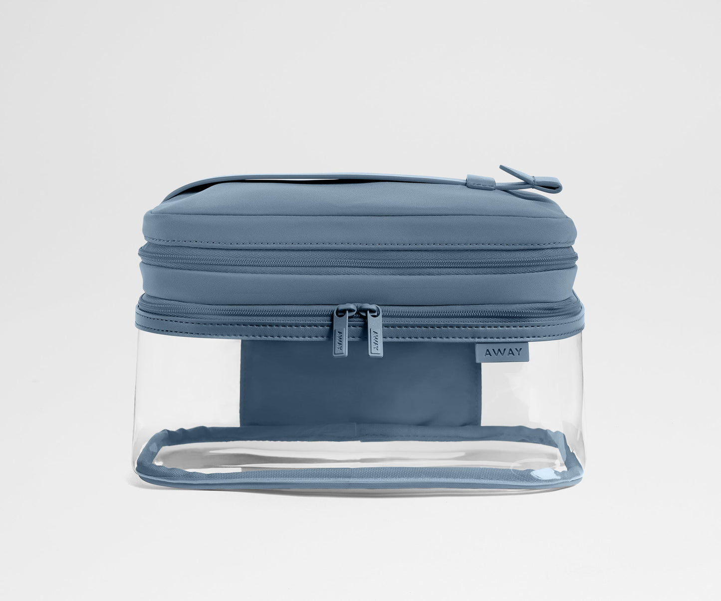 Clear Cosmetic Case in Coast Blue
