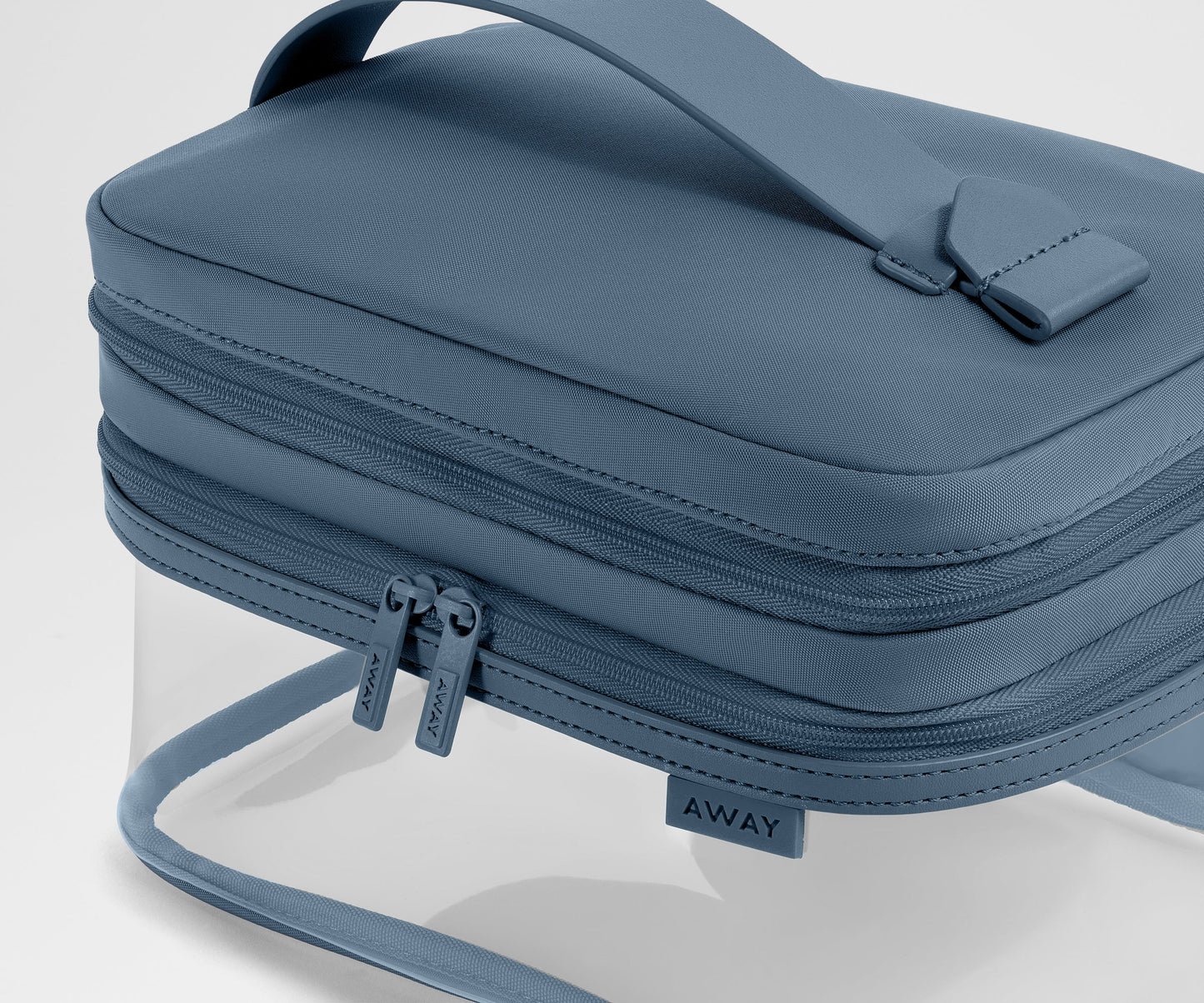 Clear Cosmetic Case in Coast Blue