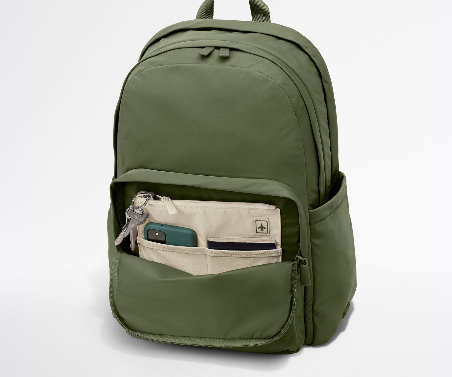 Large Featherlight Backpack in Olive Green