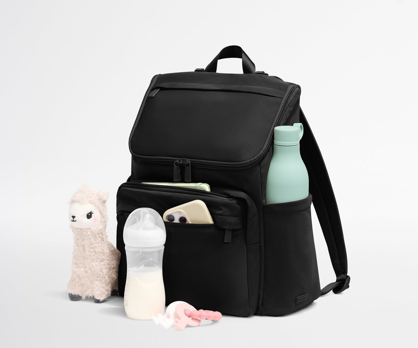 Featherlight Diaper Backpack in Jet Black