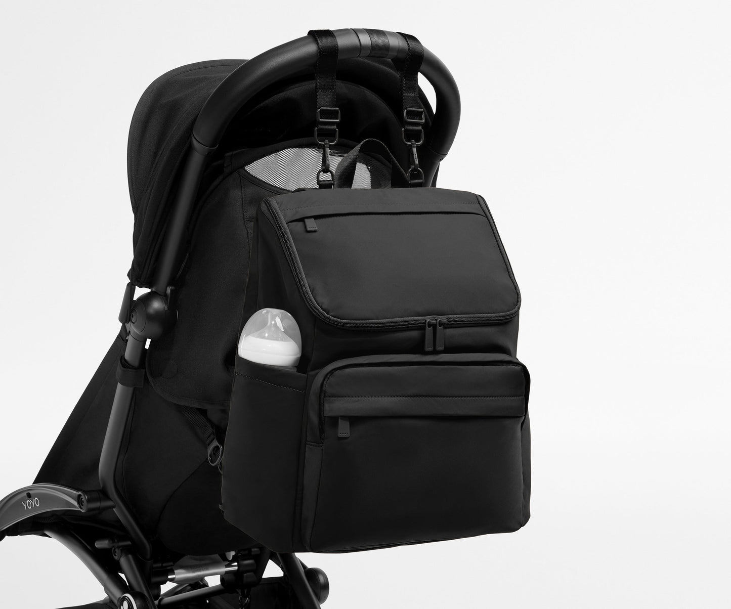 Featherlight Diaper Backpack in Jet Black