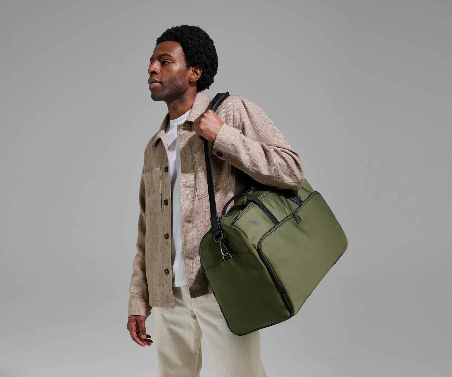 Garment Duffle in Olive Green