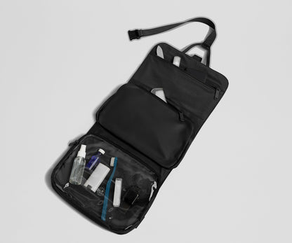 Active Hanging Toiletry Bag in Jet Black