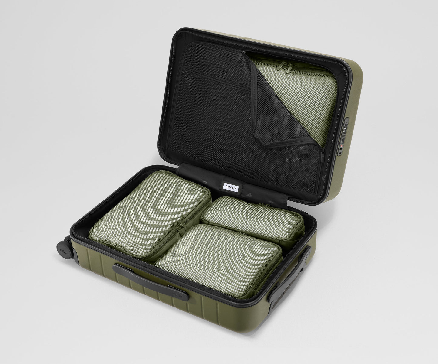 Compression Packing Cubes in Olive Green