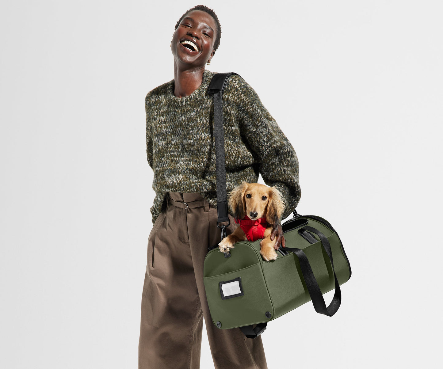 The Pet Carrier in Olive Green