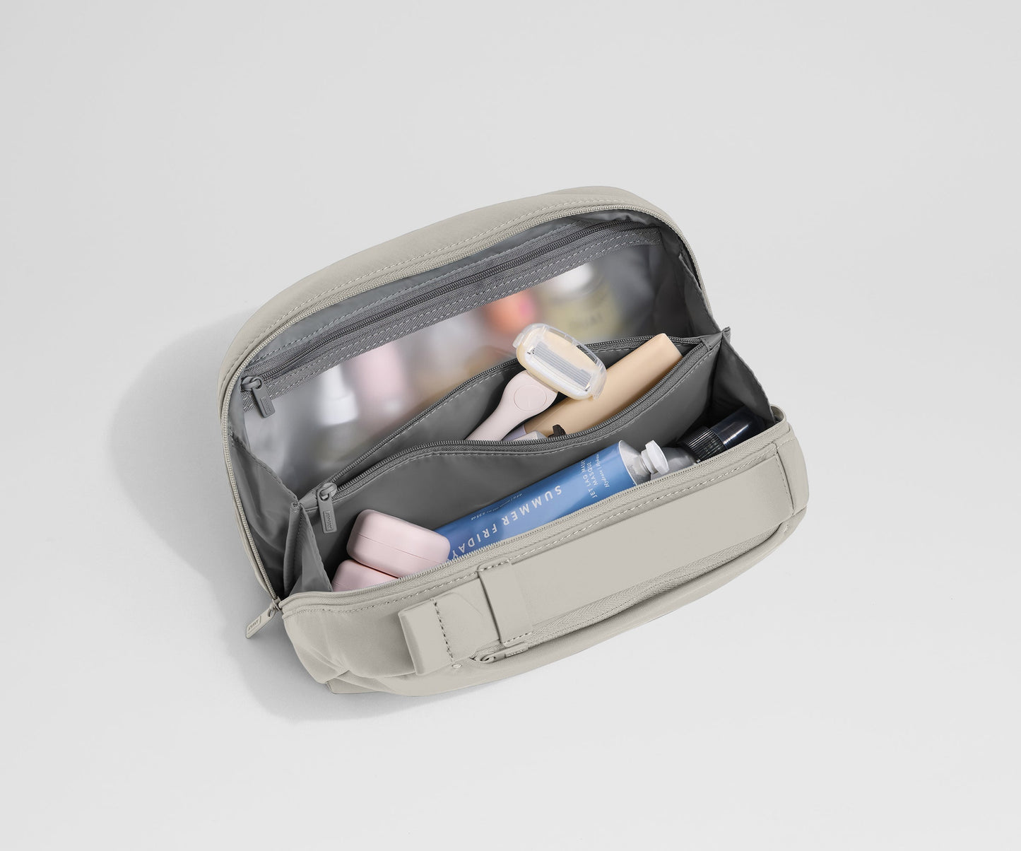 Large Toiletry Bag in Cloud Gray