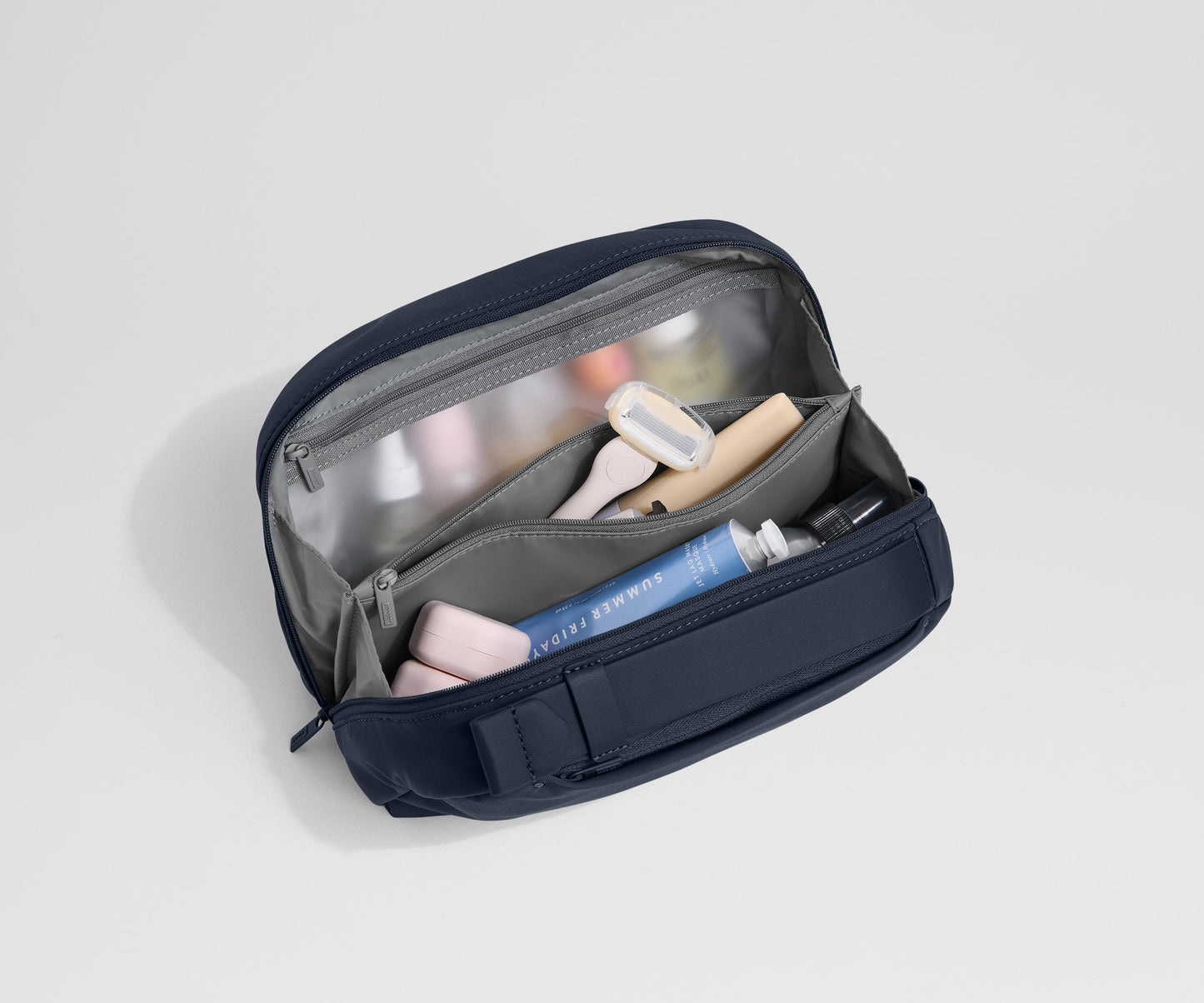Large Toiletry Bag in Navy Blue