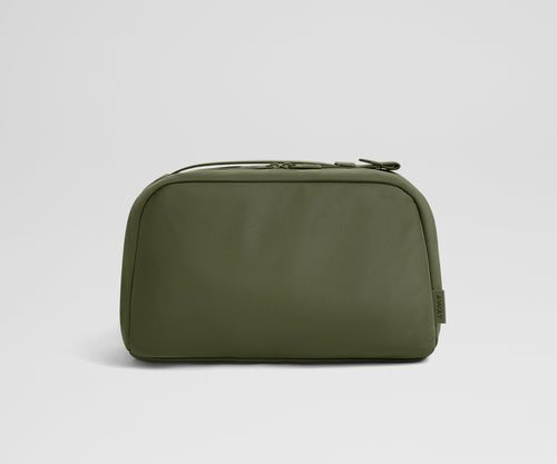 Large Toiletry Bag in Olive Green