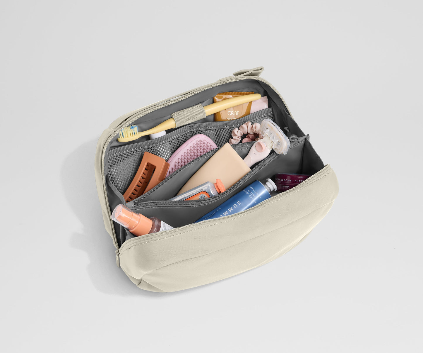 Large Toiletry Bag in Salt White