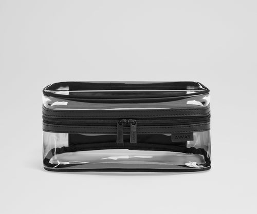 Clear Toiletry Bag in Jet Black