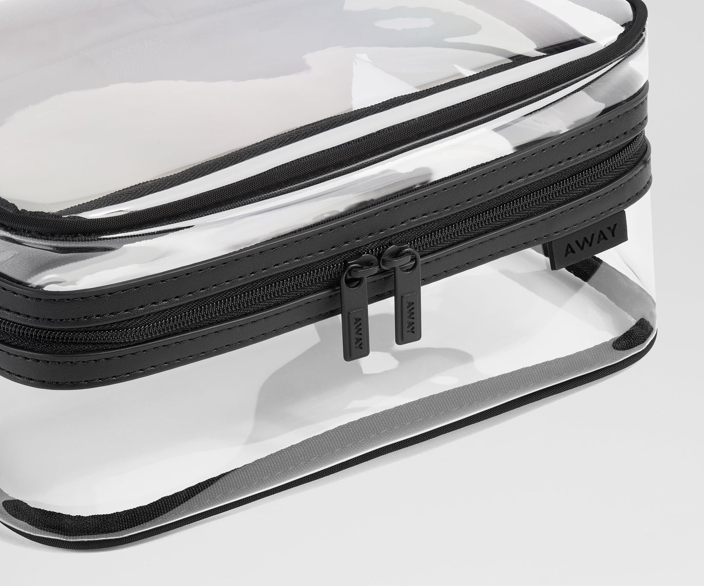 Clear Toiletry Bag in Jet Black