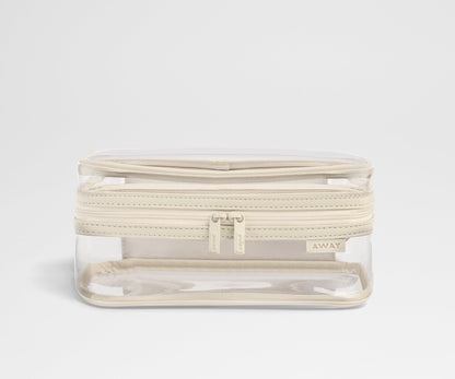 Clear Toiletry Bag in Salt White