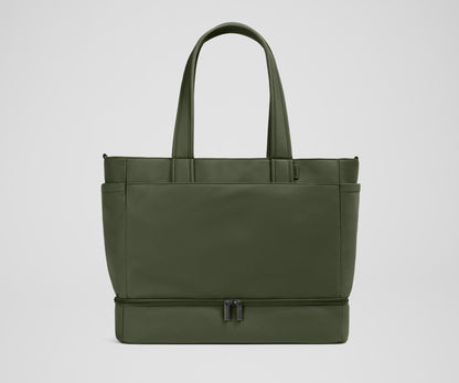 The Double Diaper Tote in Olive Green