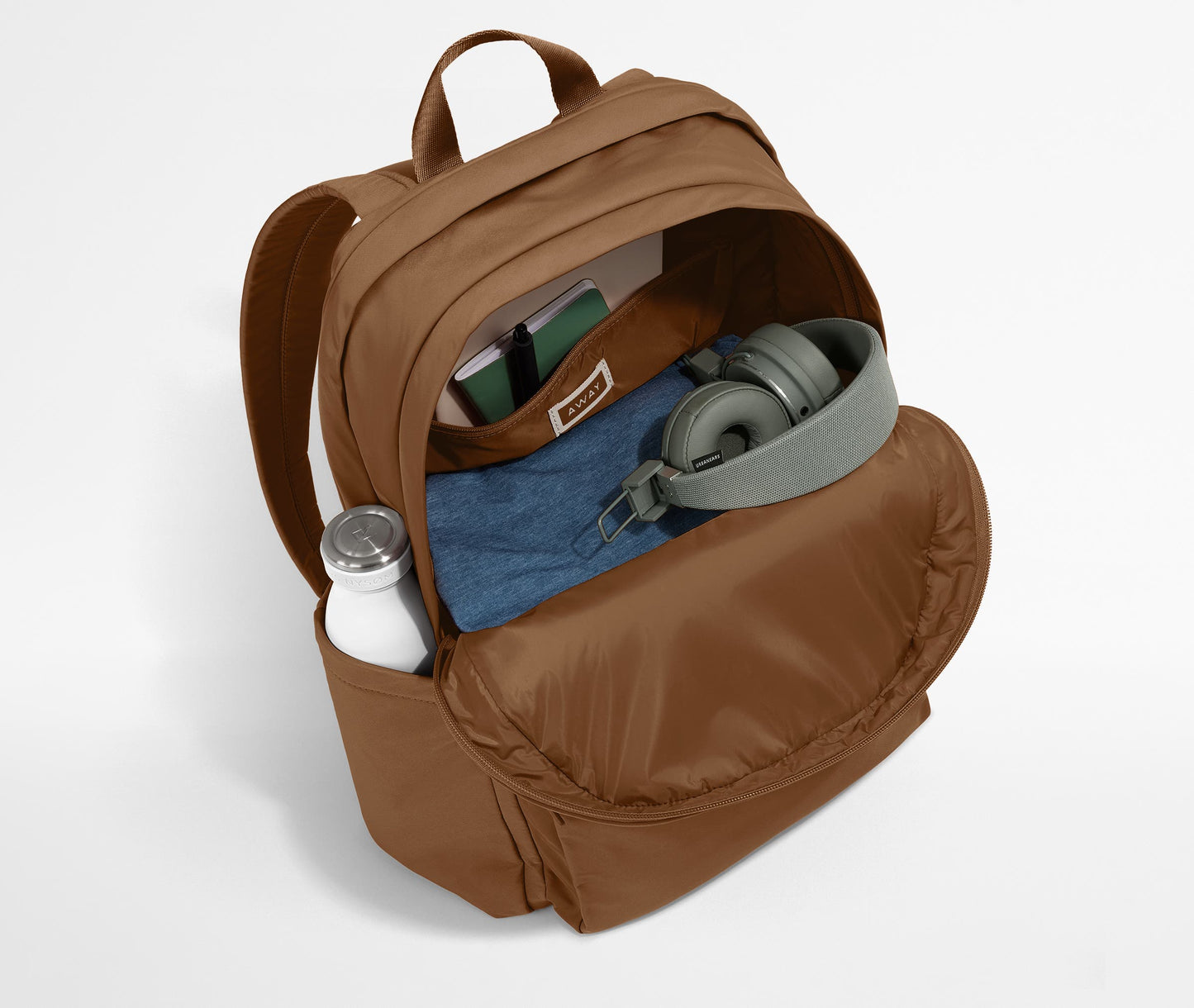 Large Featherlight Backpack in Amaro Brown
