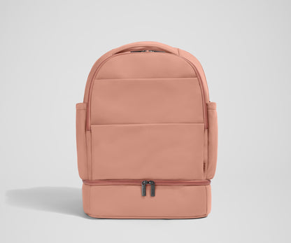 The Double Diaper Backpack in Clay Pink